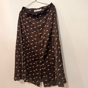 Contemporaine button down Midi skirt